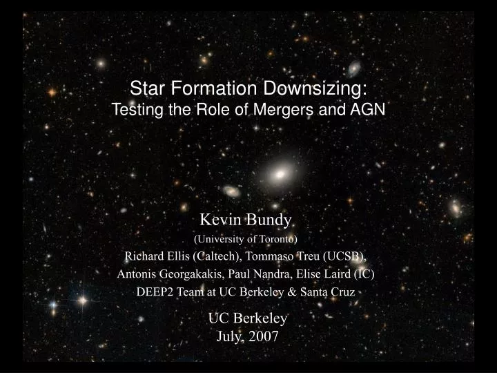 star formation downsizing testing the role of mergers and agn