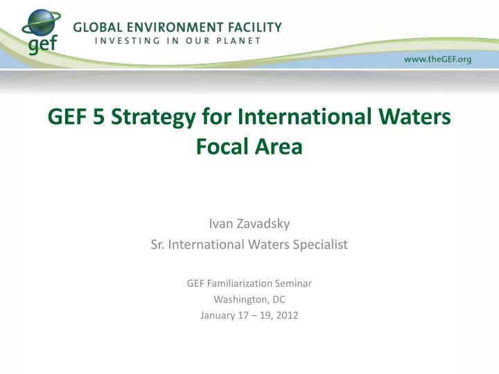 gef 5 strategy for international waters focal area