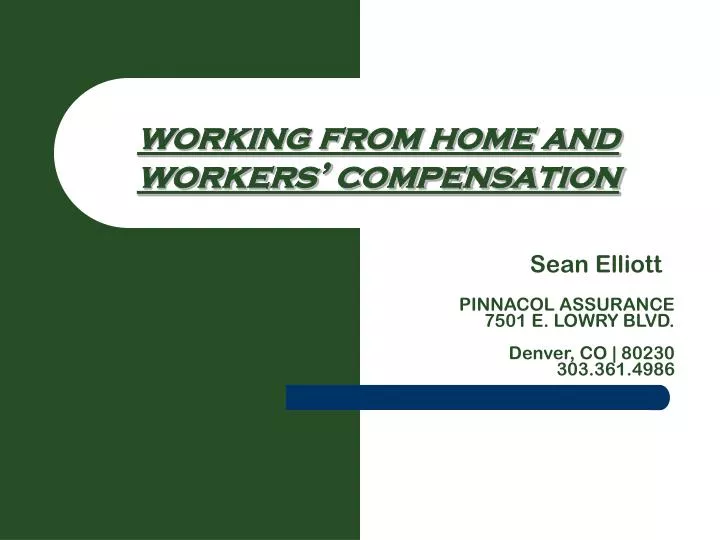 working from home and workers compensation