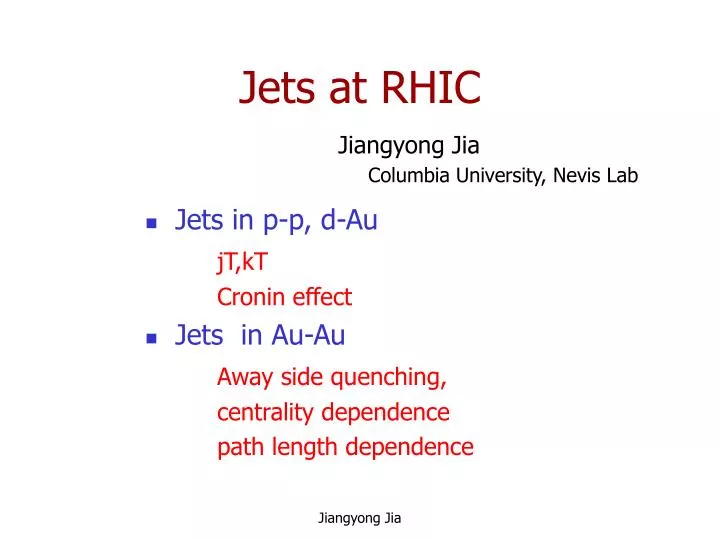 jets at rhic