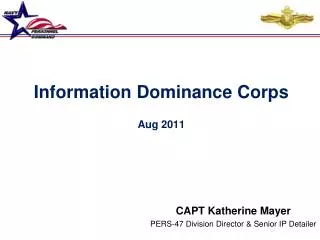 Information Dominance Corps Aug 2011