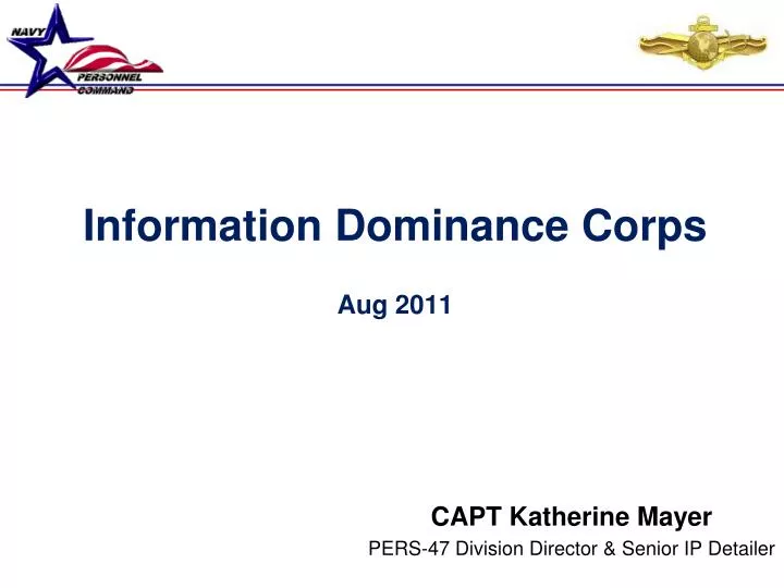 information dominance corps aug 2011