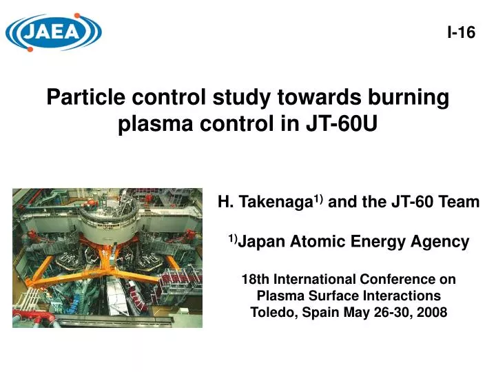particle control study towards burning plasma control in jt 60u