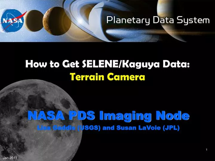 how to get selene kaguya data terrain camera