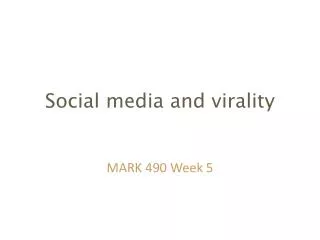 Social media and virality