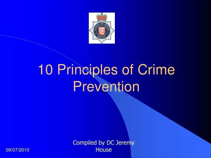 10 principles of crime prevention