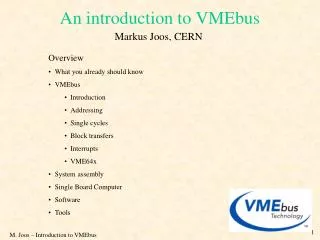 An introduction to VMEbus