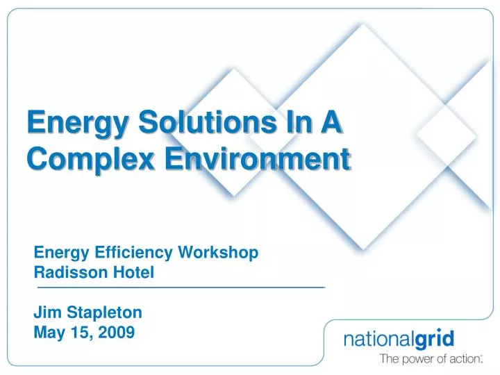 energy solutions in a complex environment