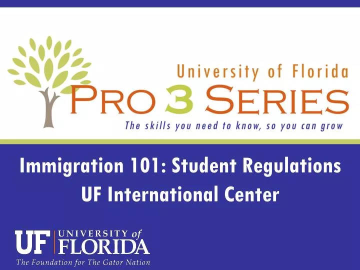 immigration 101 student regulations uf international center