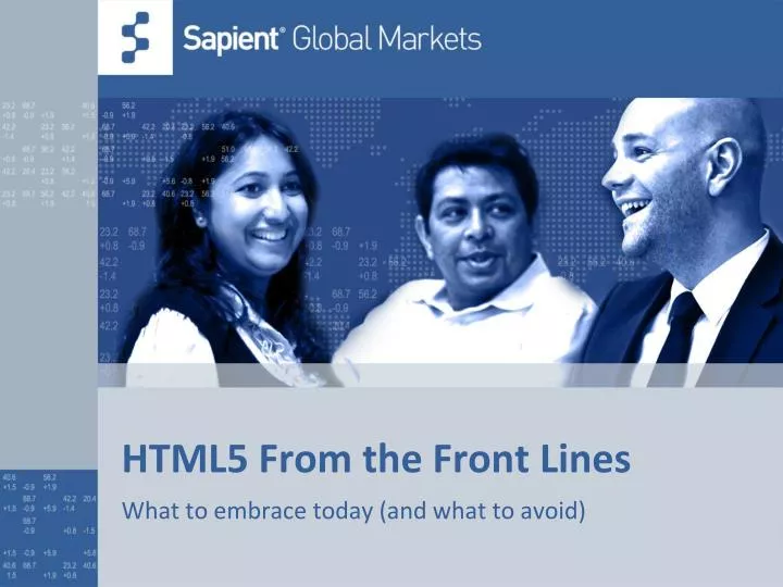 html5 from the front lines