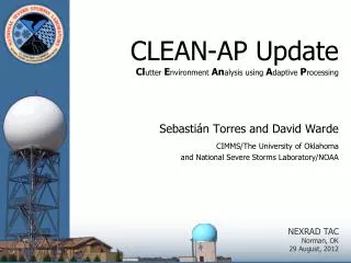 CLEAN-AP Update Cl utter E nvironment An alysis using A daptive P rocessing