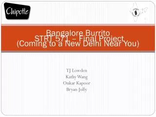 Bangalore Burrito (Coming to a New Delhi Near You)