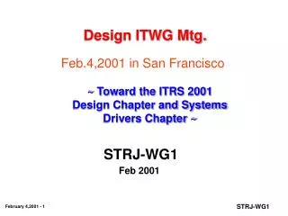 Design ITWG Mtg.