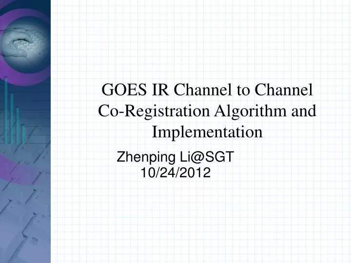 goes ir channel to channel co registration algorithm and implementation