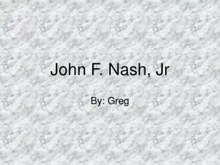 John F. Nash, Jr