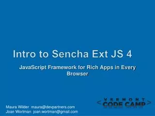 Intro to Sencha Ext JS 4