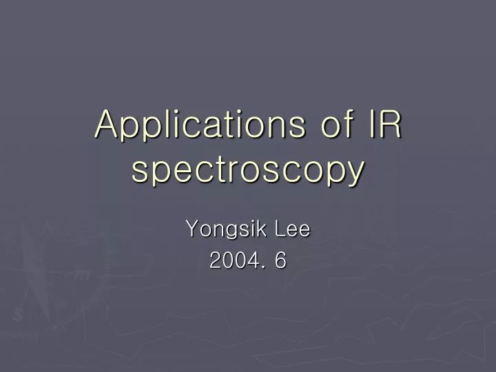 applications of ir spectroscopy