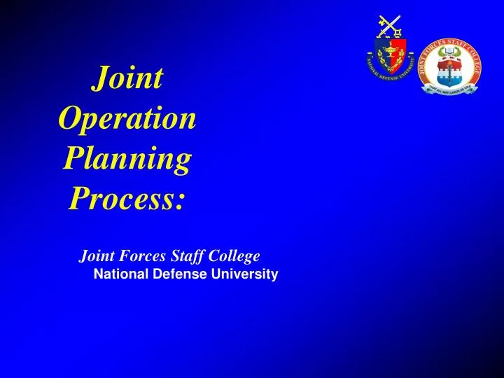 joint operation planning process