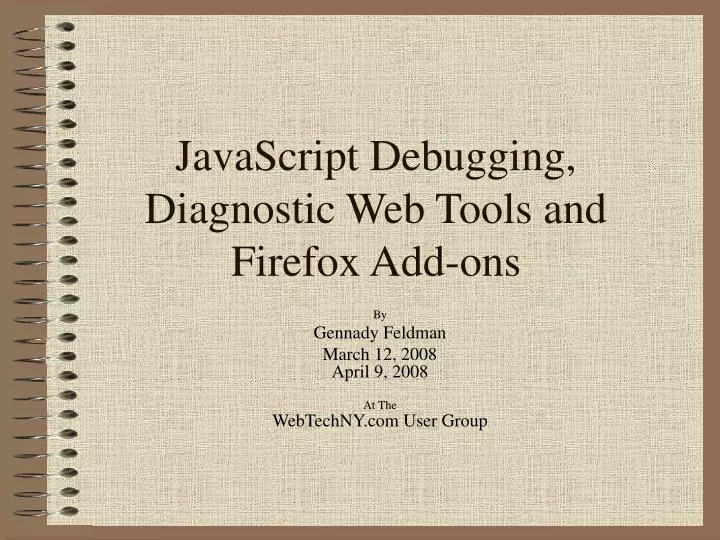 javascript debugging diagnostic web tools and firefox add ons