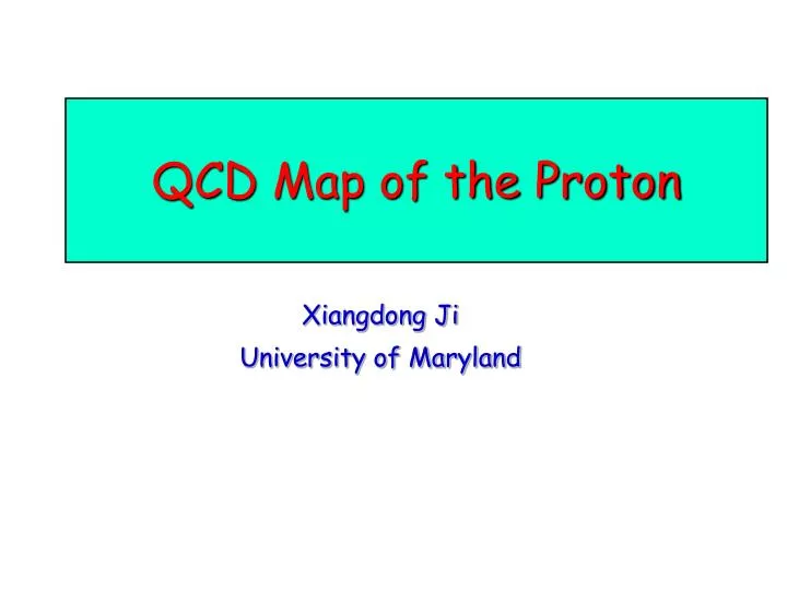 qcd map of the proton