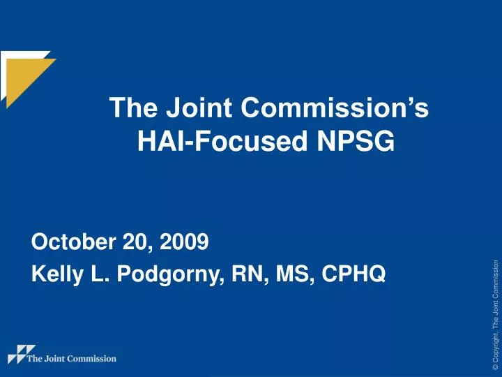 the joint commission s hai focused npsg
