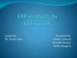 ERP Products by JD Edwards