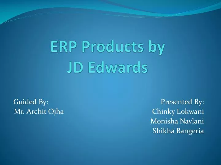 erp products by jd edwards