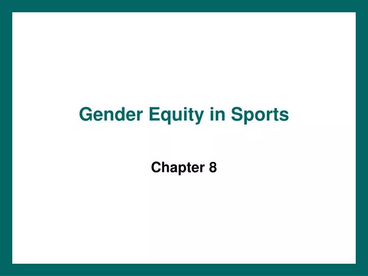 gender equity in sports