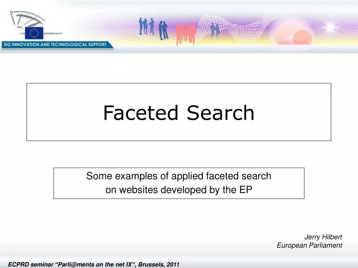 some examples of applied faceted search on websites developed by the ep