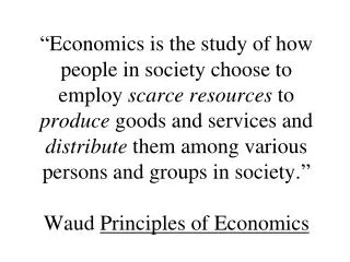 Key Economic Issues