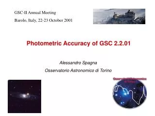 Photometric Accuracy of GSC 2.2.01