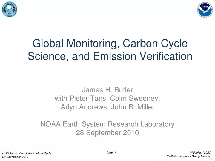 global monitoring carbon cycle science and emission verification