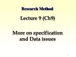 Research Method - slide 1