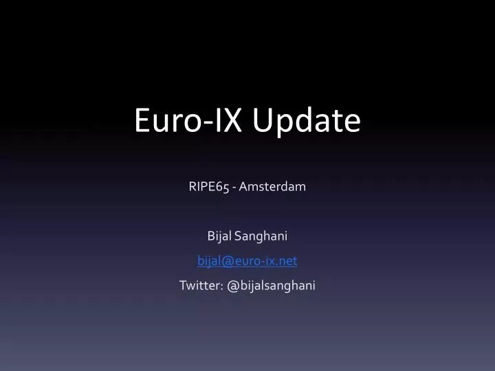 euro ix update