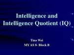 Intelligence and Intelligence Quotient (IQ) - slide 1