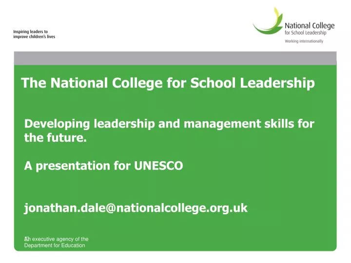 the national college for school leadership