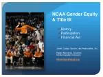 NCAA Gender Equity &amp; Title IX - slide 1