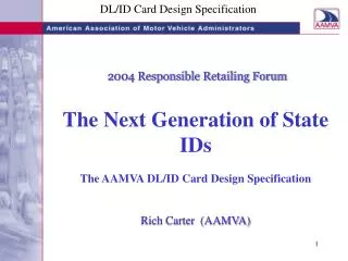DL/ID Card Design Specification