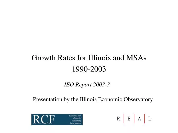 growth rates for illinois and msas 1990 2003