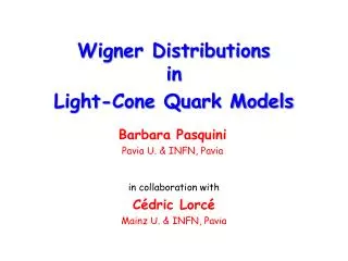 Wigner Distributions in Light-Cone Quark Models