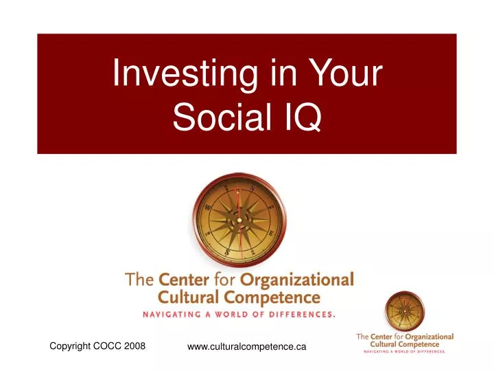 investing in your social iq