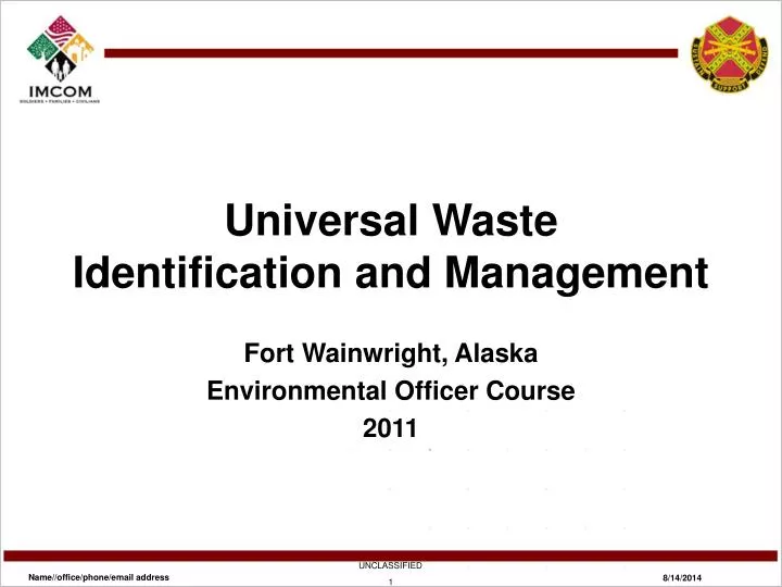 universal waste identification and management