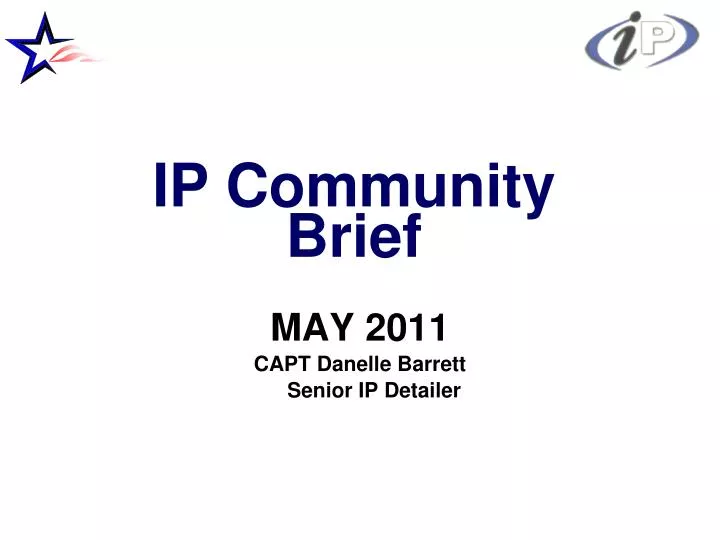 may 2011 capt danelle barrett senior ip detailer