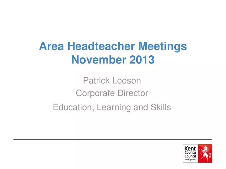 area headteacher meetings november 2013