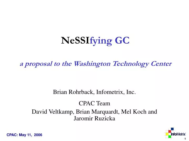 nessi fying gc a proposal to the washington technology center