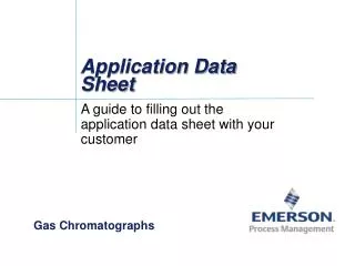 Application Data Sheet