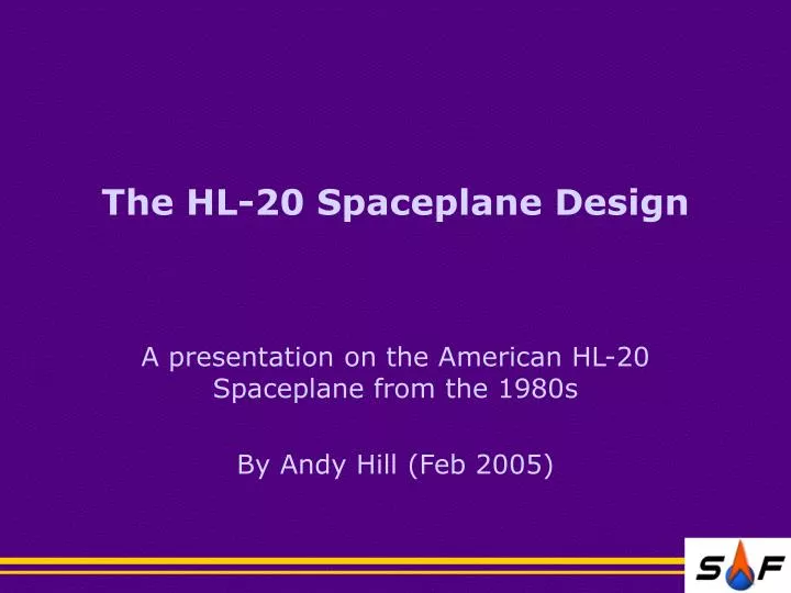 the hl 20 spaceplane design