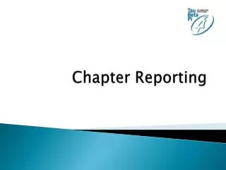 Chapter Reporting