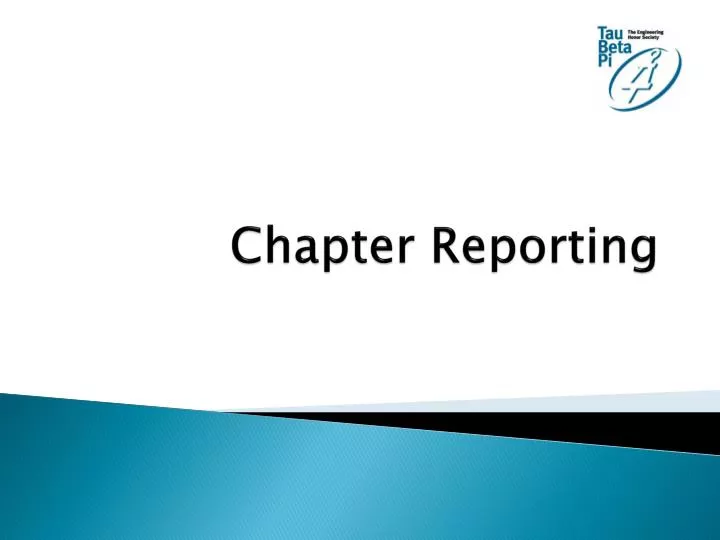 chapter reporting