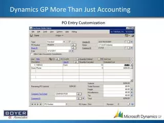 Dynamics GP More Than Just Accounting
